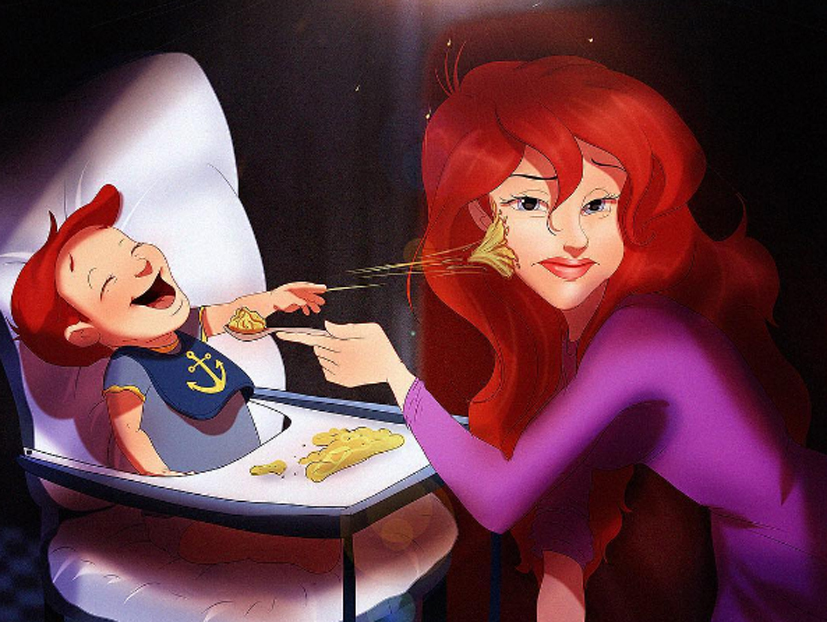 Awww: Disney-Prinzessinnen als Mama!
