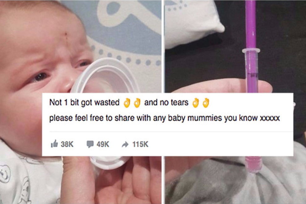 Warum diese Mutter eine Spritze in die Nuckelflasche ihres Babys steckt